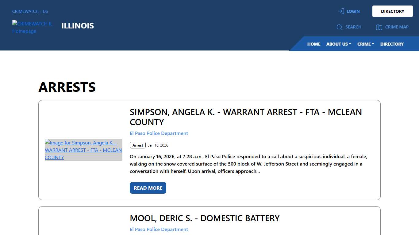 Illinois Arrests CRIMEWATCH