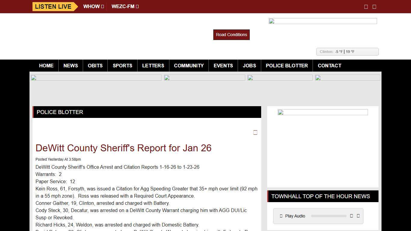 Police Blotter - DeWitt Daily News